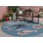 Tapis intérieur / extérieur bleu Hodgins-1674192850