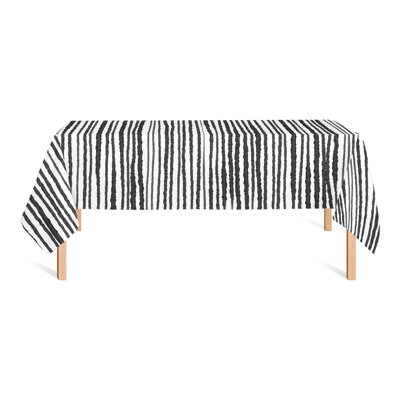 Nappe rectangulaire à rayures en polyester