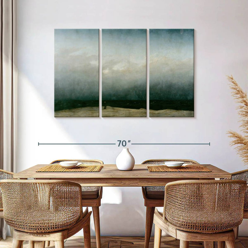 Gillard, le moine au bord de la mer, H 36 po x l 57 po