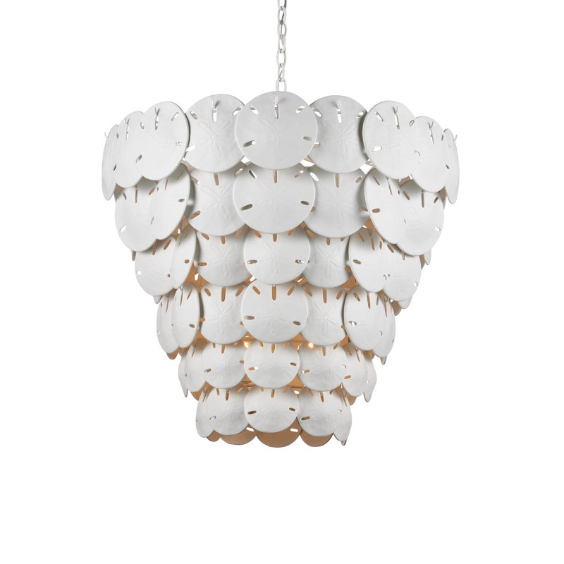 Tulum 8 - Light Wrought Iron Chandelier by Marjorie Skouras