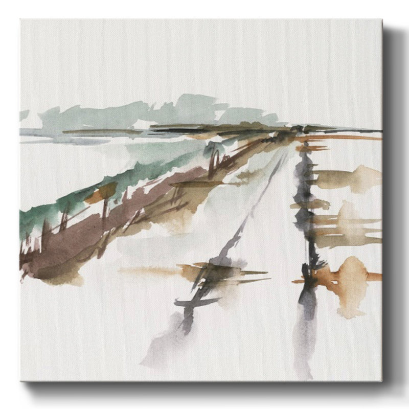 «Rainy Fields II» sur toile, H 40 po x l 40 po x P 1,5 po