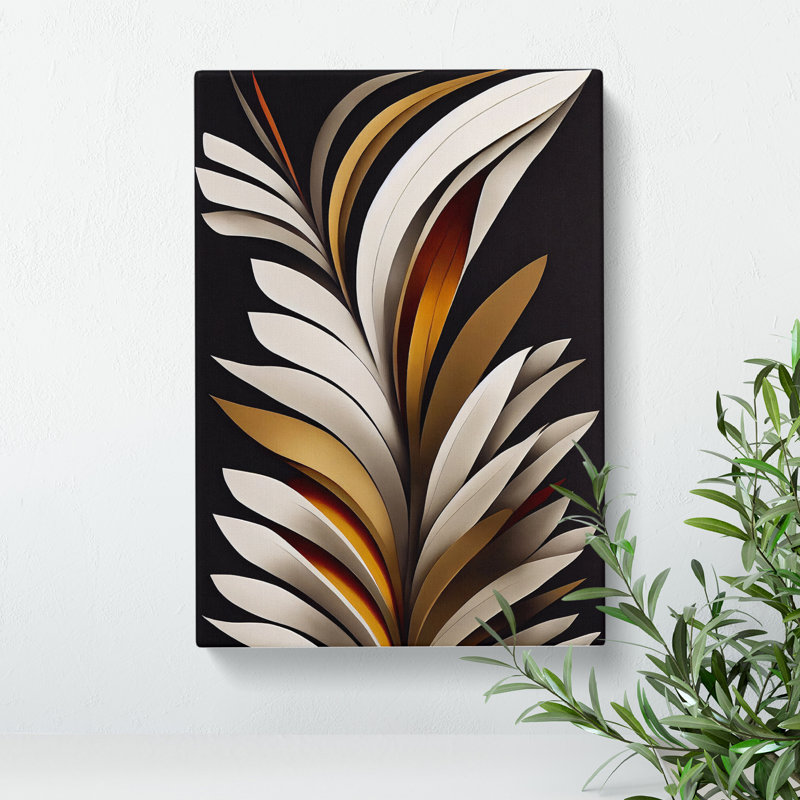 Elegant Feather - Wrapped Canvas, 76cm H x 50cm W x 3cm D
