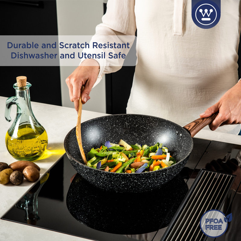 Westinghouse Wok Non Stick 30 cm Marble, Wood