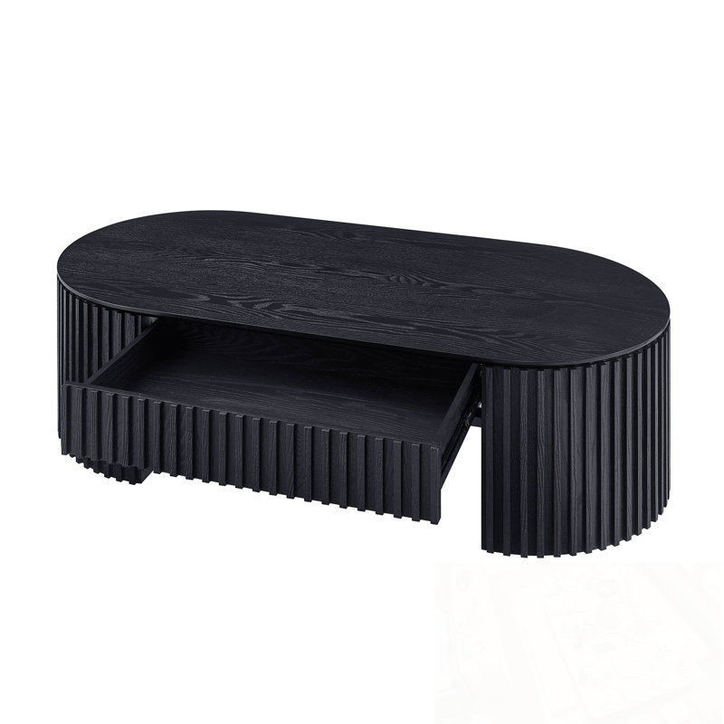 Asya ovale avec base robuste, Noir