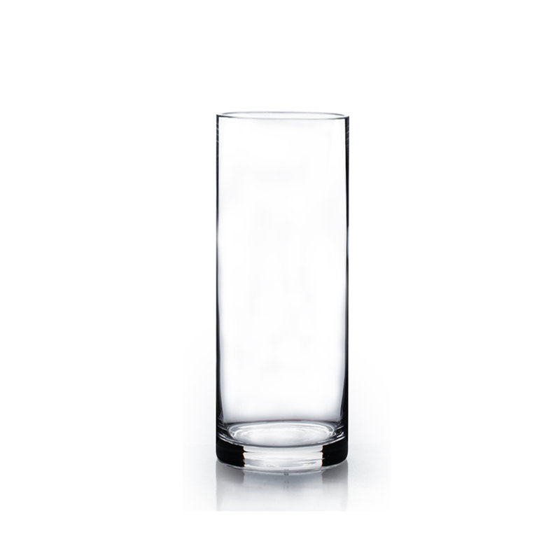 Ping Handmade Glass Table Vase, 12" H x 3" W x 3" D