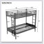 Twin Over Full Metal Bunk Bed, Multi-Function