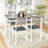 Ohmer 4 - Person Four Leg Dining Set, Dining Table Set for 4, Wood Kitchen Table with Upholstered Chairs for Kitchen Room and Small Spaces-1743142156-1743142157
