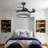 Vandela 42"  Crystal Ceiling Fan with Remote Control, and Reverse Function