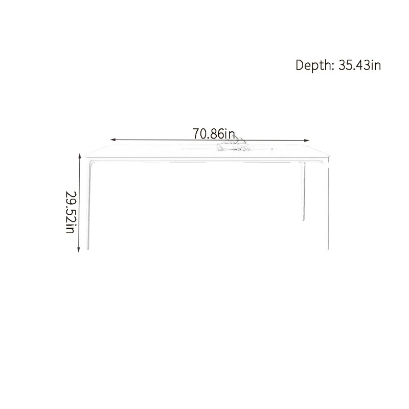 Taishan, H 29,52 po x L 70,86 po x l 35,43 po