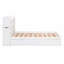 Lit plateforme double avec tablettes coulissantes-1483605368
