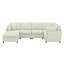 Canapé modulaire en forme de U 127 "avec repose-pieds mobile, canapé d'angle modulaire en chenille 6 places avec structure en bois de pin-25729822