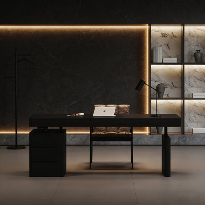Bureau à hauteur réglable avec tiroirs et armoire de rangement à hauteur réglable Light Luxury