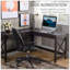 Bureau d'ordinateur polyvalent en forme de L pour le bureau à domicile, améliorant la productivité et le style.