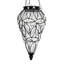 Lanterne suspendue en forme de larme solaire en verre et en métal avec 15 guirlandes de lumières DEL blanc froid Exhart, 7 x 24 po Exhart-1133063187