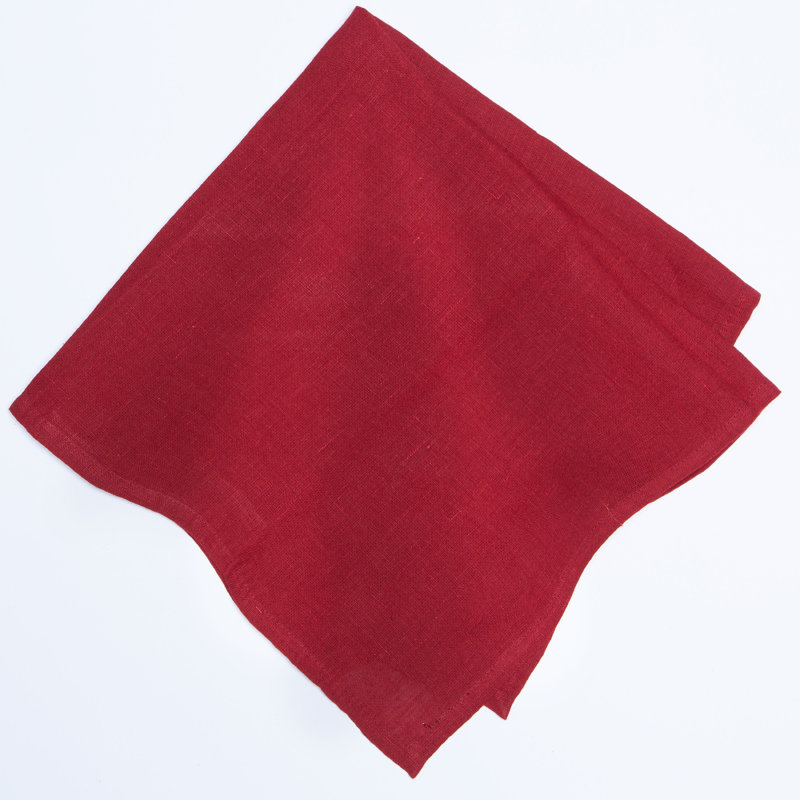 Saint-Rémy D’Or Linen Square Napkins, Rouge