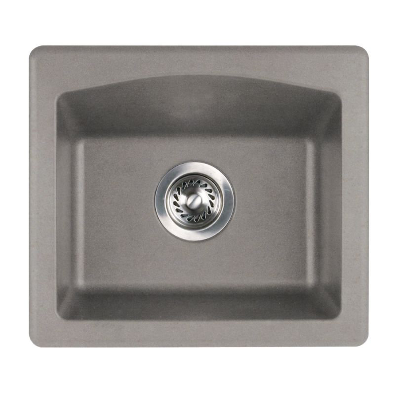 Single Bowl Granite Kitchen Sink, Metallico