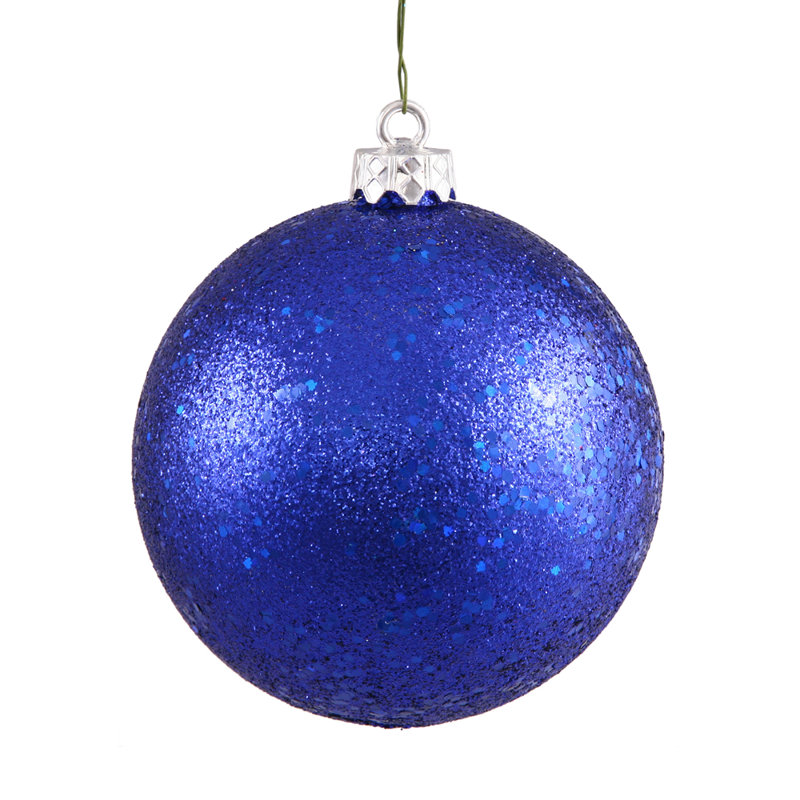 Ornements en boule, Bonbon bleu cobalt, H 10 po x l 10 po x P 10 po
