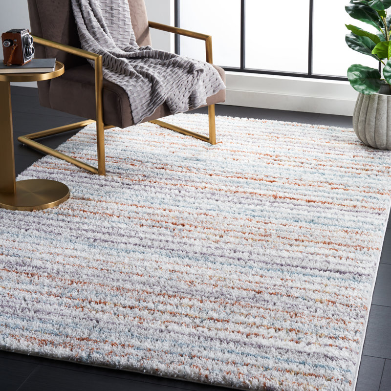 Berber Shag Performance Striped Rug, Rectangle 8' x 10'