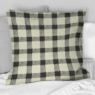 Coussin moderne noir Houndstooth III - moderne