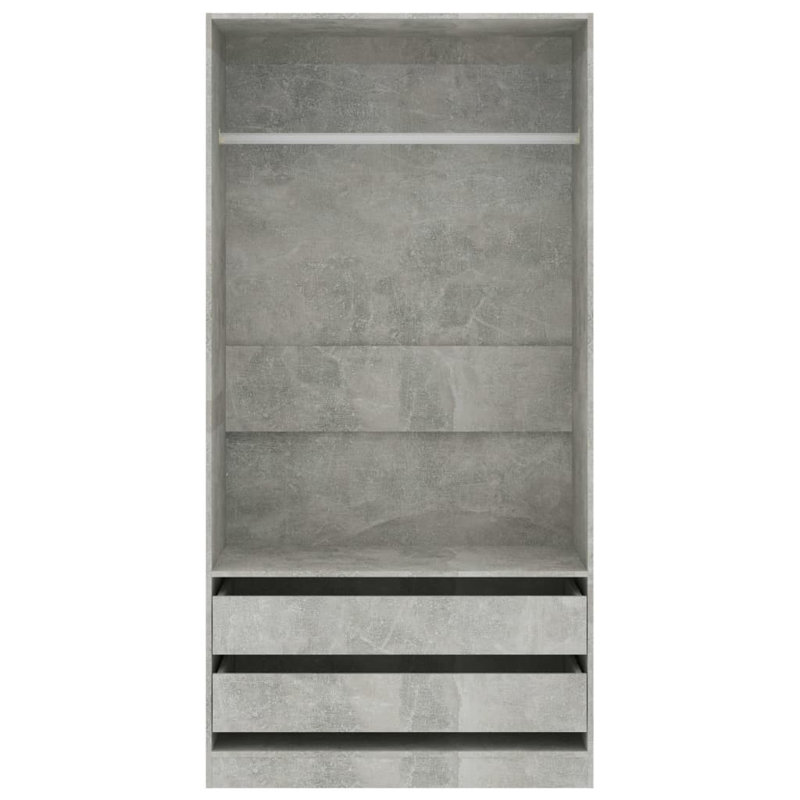 Adia Manufactured Wood Wardrobe, Grey
