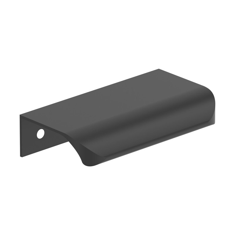 Poignée d'armoire noire mat 3 pouces (76 mm) Streamline Tab - paquet de 25, Noir mat, 3"