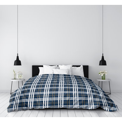 Houston Polyester Plaid Duvet Cover
