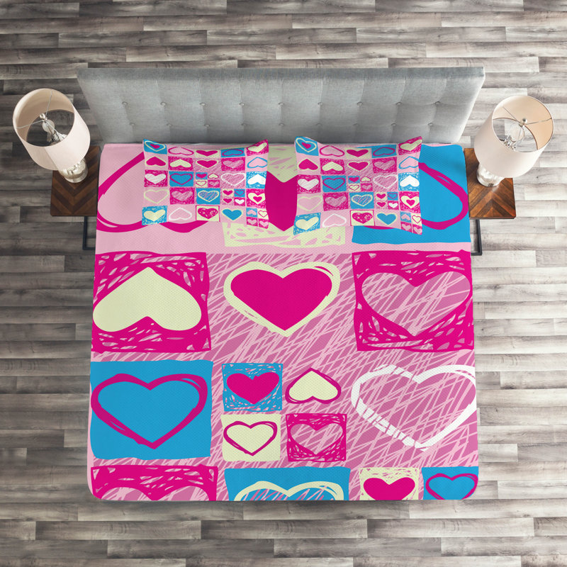 Modern & Contemporary Polyester Coverlet, Queen Bedspread + 2 Shams