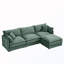 Canapé modulaire en L en chenille avec repose-pieds mobile-1912173792