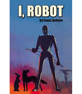 « i, robot » par isaac asimov, affiche rétro