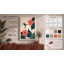 Coral Blooms with Hummingbird Botanical - Wrapped Canvas-54529316-54529322
