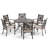 Angelleigh 6 - Person Patio Dining Set with Round Table , Cushions Included