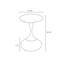 Table de bout moderne Patchin avec plateau en acier inoxydable brun et or Patchin