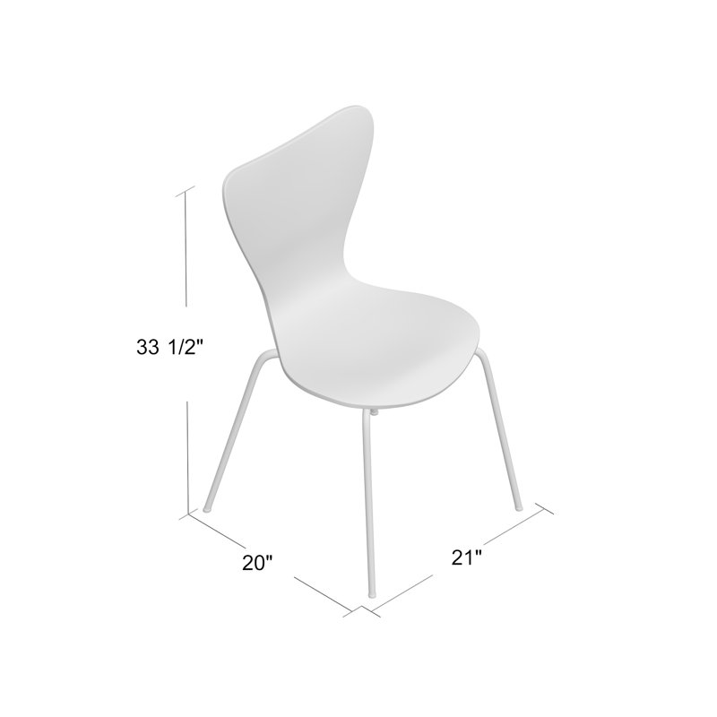 Chaise d'appoint empilable Ernie, Noyer