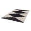 Tapis noir et ivoire moderne