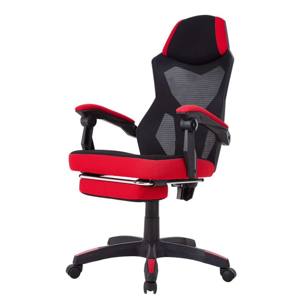 Inbox Zero Adjustable Reclining Ergonomic Swiveling Rocker Game Chair with Footrest
