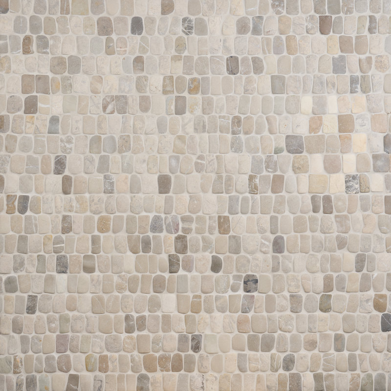 Picturesque Pathway 11.81 In. X 11.81 In. Natural Stone Mosaic Wall Tile (10.56 Sq. Ft. / Each), Pram Gray