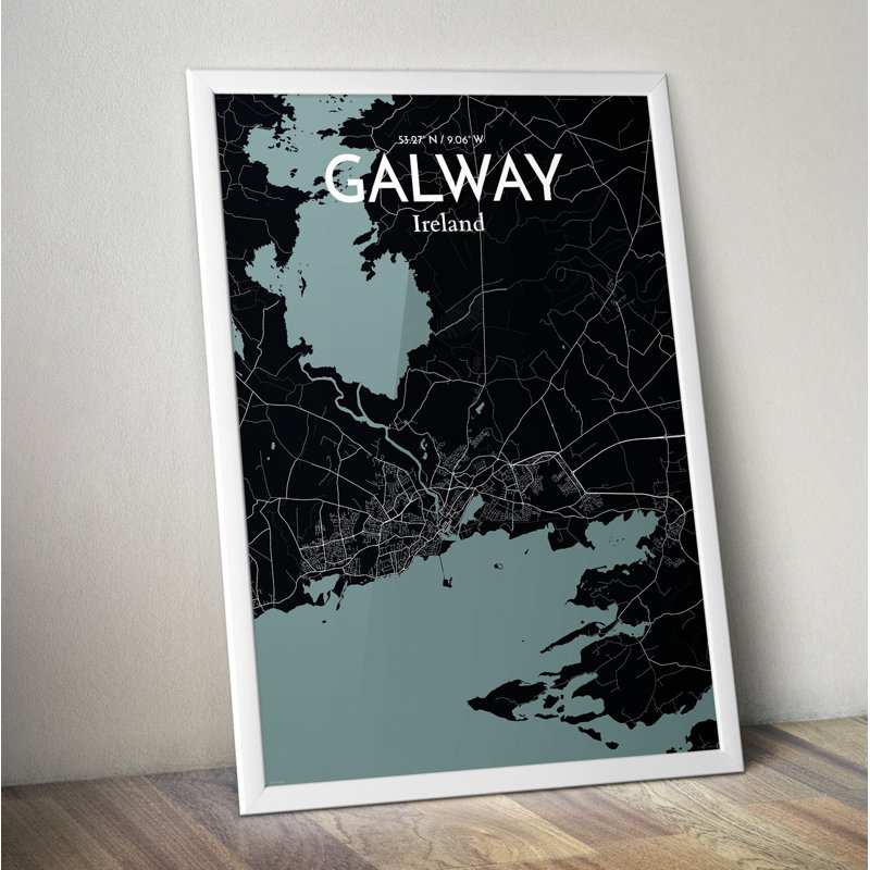 Galway City Map - No Frame Print, 43.2cm H x 27.9cm W x 0.13cm D