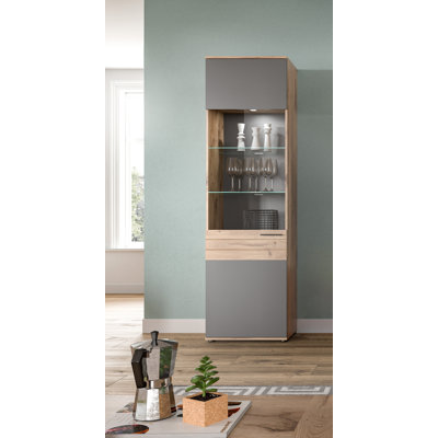 Hachaliah Glass 57 cm W Display Cabinet China Cabinet