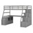 Loft Bed With Drawers, Shelves And Desk-1013748875