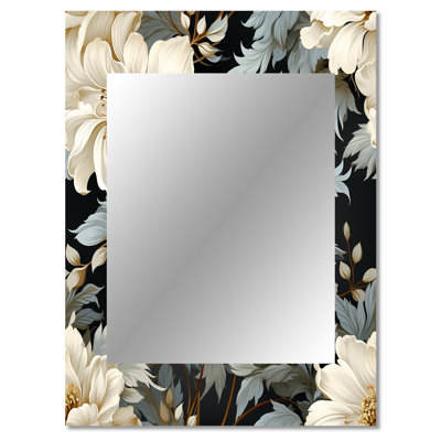 Larsen Urban Victorian Splendor Victorian Pattern - Floral Wall Mirror, Floral Decorative Mirror, Printed Metal Art