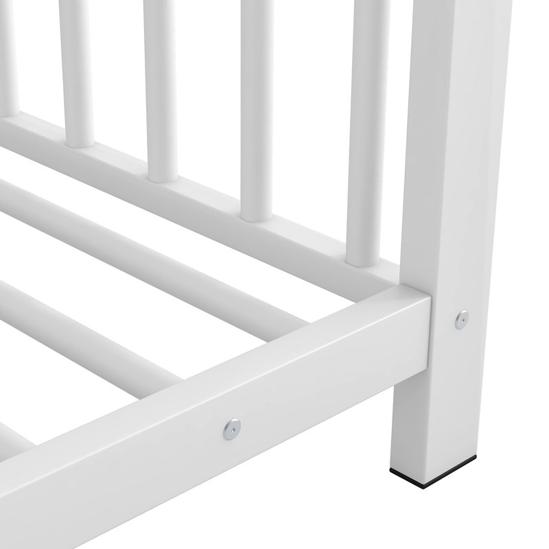Lit plateforme en métal, Blanc