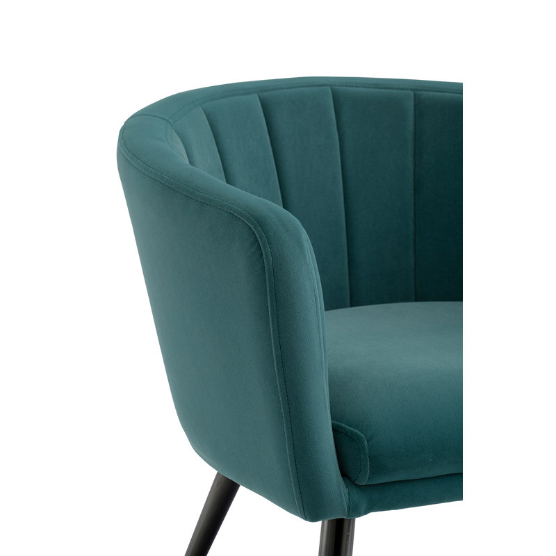 Ilpo Velvet Barrel Chair, Teal
