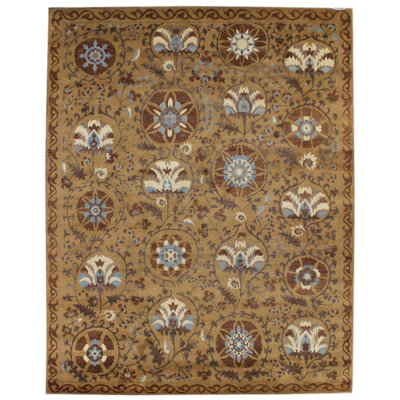 Tapis unique brun / moka / bleu 8 pi 1 po x 10 pi 1 po Monsoon