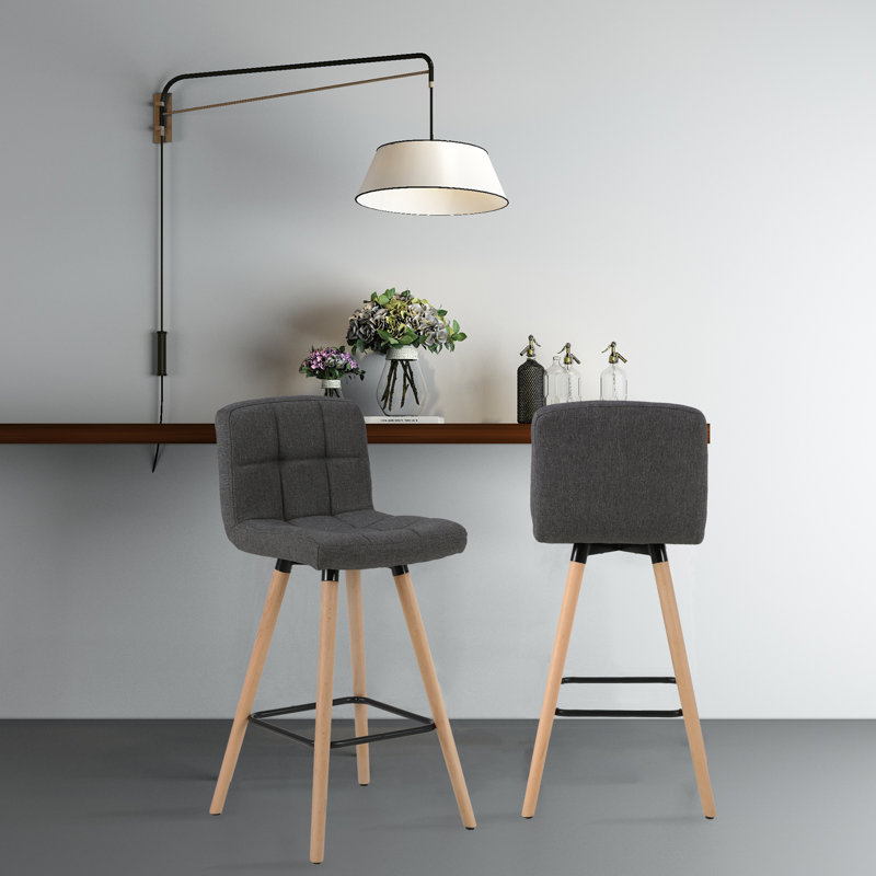 Jeb 70cm Bar Stool, Dark Grey