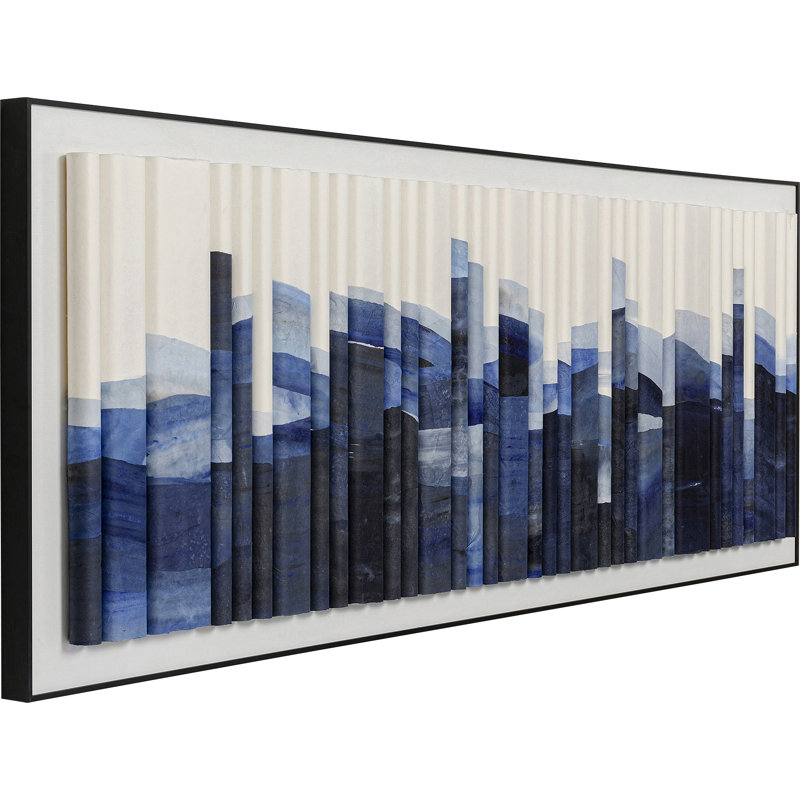 Shadow Skyline Blue Framed Picture