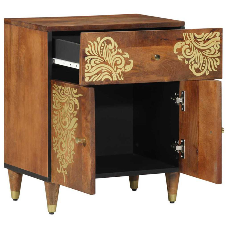 50cm W Solid Wood Bedside Table