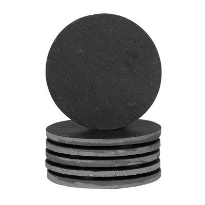 Argon Tableware - Linea Round Slate Coasters