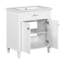 Armoire de salle de bain 30 po: lavabo en céramique, grande capacité de rangement, meuble-lavabo de qualité avec lavabo - conception intrigante. Porte à fermeture en douceur, tablettes réglables. Étanche, pour la curiosité