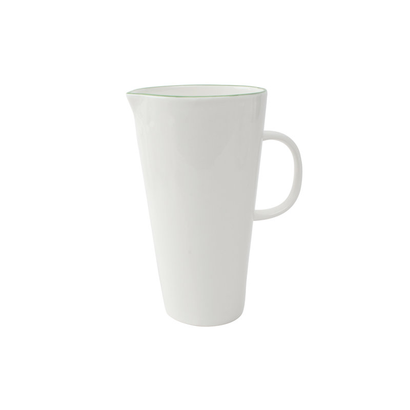 Abbesses 0.96L Jug, White/Green