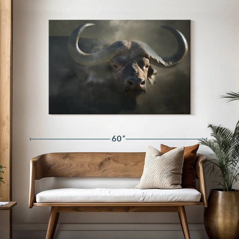 Brampt Cape Buffalo, 32" H x 48" W